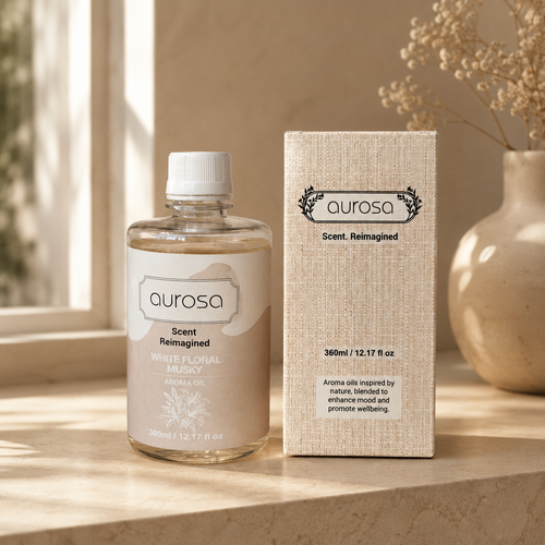 Aurosa Citrus Floral Mist Aroma Oil 360ml with aroma diffuser