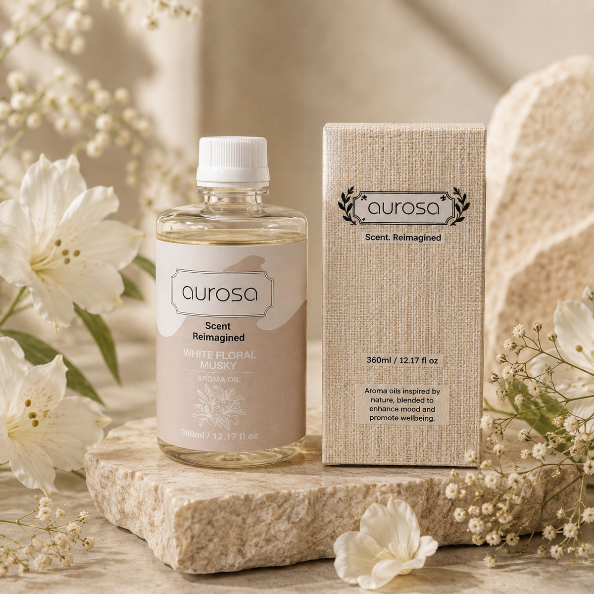 Aurosa Citrus Floral Mist premium aroma oil 360ml bottle